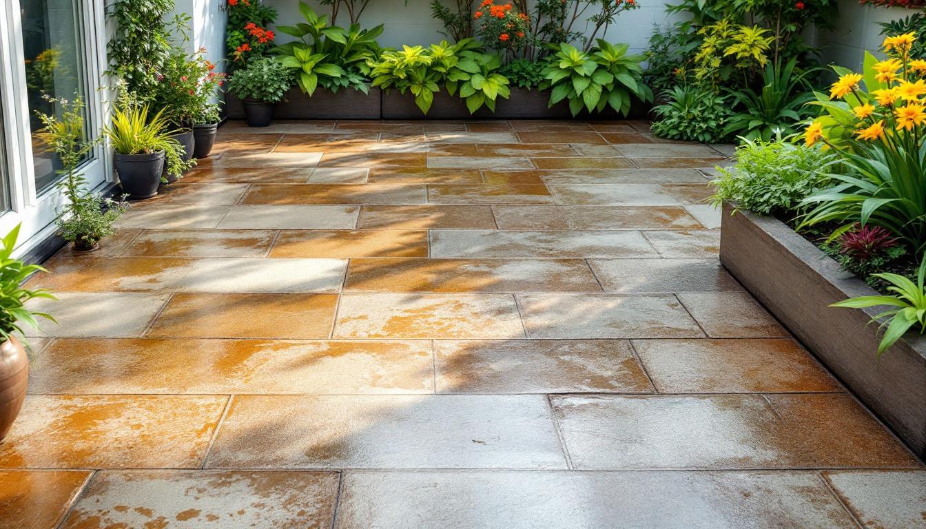 Nettoyer terrasse béton noircie : astuces naturelles pour un résultat impeccable